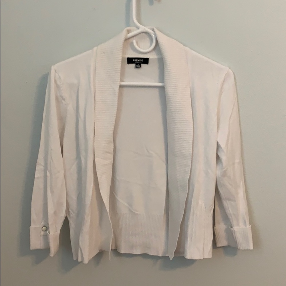 White cardigan